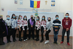 Sarbatorim Unirea Principatelor ROmane la Liceul Teoretic Ciacova - Lions Club Timisoara Dinamic Plus