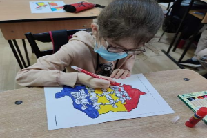 Sarbatorim Unirea Principatelor Romane la Scoala Gimnaziala Dumbrava - Lions Club Faget Tara Fagetului Dinamic Plus