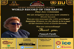 Promovare Lions Record pentru 1001 cea mai inspirata femeie de pe pamant - Lions Club Timisoara Dinamic Plus