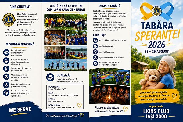 Tabara copii cu afectiuni onco-pedriatice & diabet - Lions Club IASI 2000