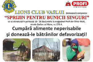 Sprijin pentru bunicii singuri - Lions Club Vaslui